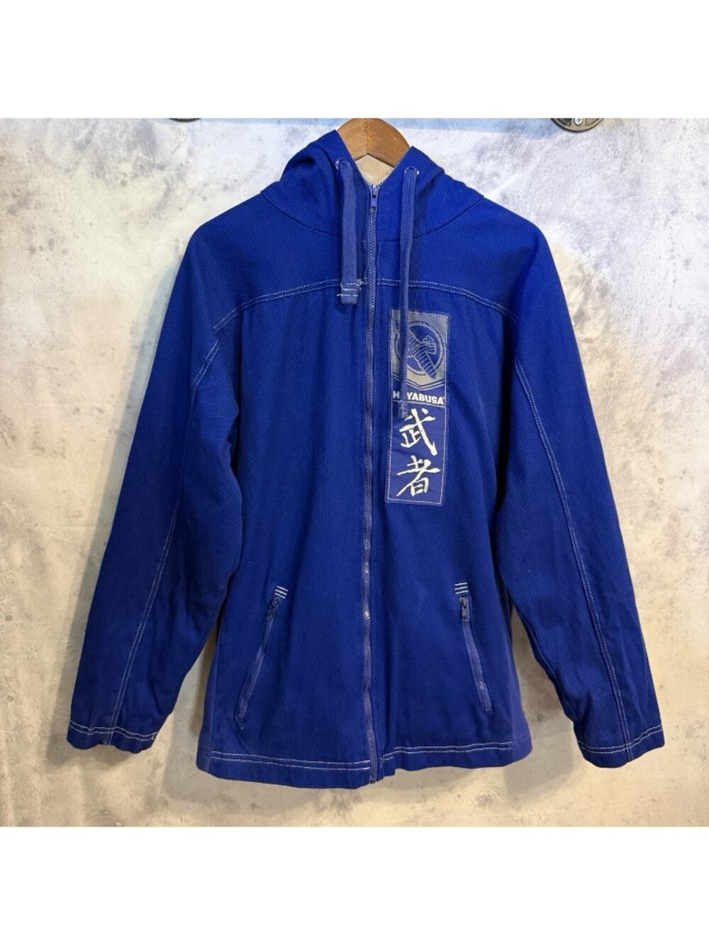 Hayabusa Martial Arts Hoodie Jacket Mens XL Blue Full Zip Fighting